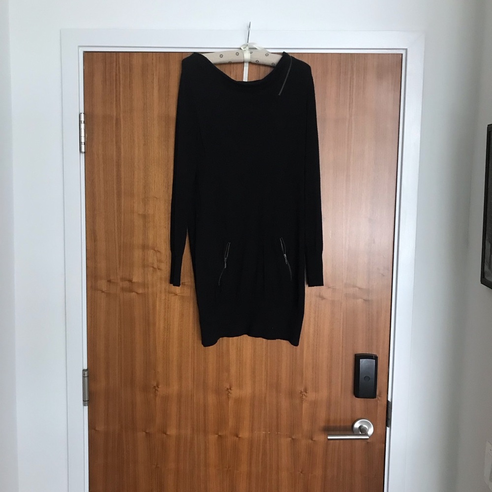Esprit Black Cowl Neck Long Sleeve Sweater Dress